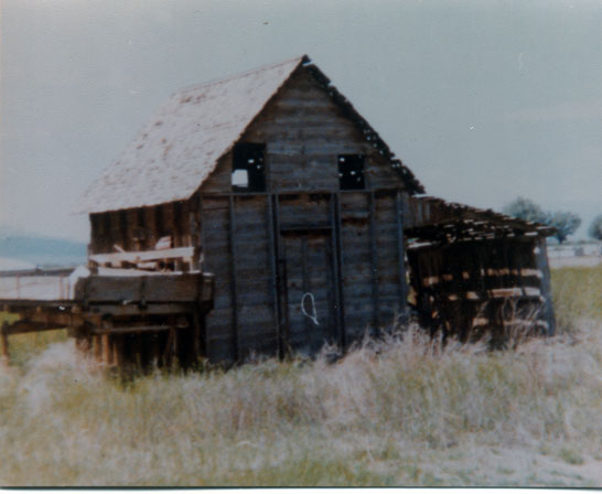 Old granery, beet wagon, etc.